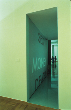 LOVE/SEX/DEATH/MONEY/LIFE, installation by dumb type