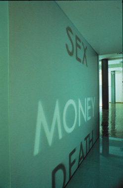 LOVE/SEX/DEATH/MONEY/LIFE, installation by dumb type