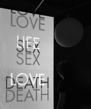 LOVE/SEX/DEATH/MONEY/LIFE, installation by dumb type